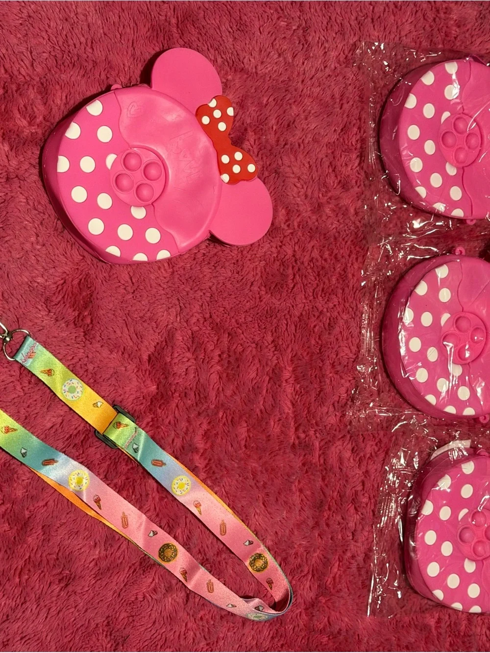 Kids Minnie Mouse-Inspired Red Polka Dot Coin Pouch